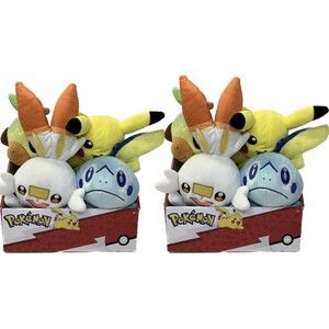 Pokémon Official ~ 8” Plushies ~ Pikachu, Grookey, Scorbunny, Sobble ~ Set of 8